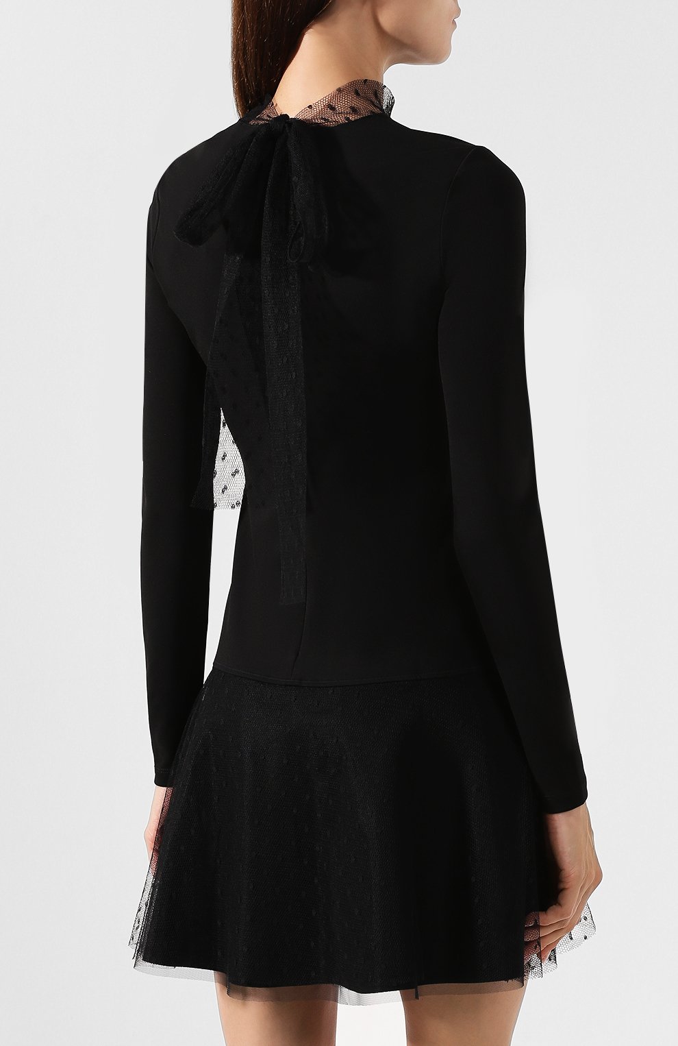 Платье REDVALENTINO черного цвета по цене 53350 руб., арт. SR3MJ01X/4EB, фото 4 Платье REDVALENTINO, арт. SR3MJ01X/4EB, фото 4