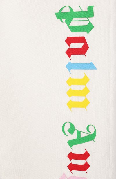 Хлопковые джоггеры PALM ANGELS, арт. PGCH001F21FLE001/WHITE MULT, фото 3