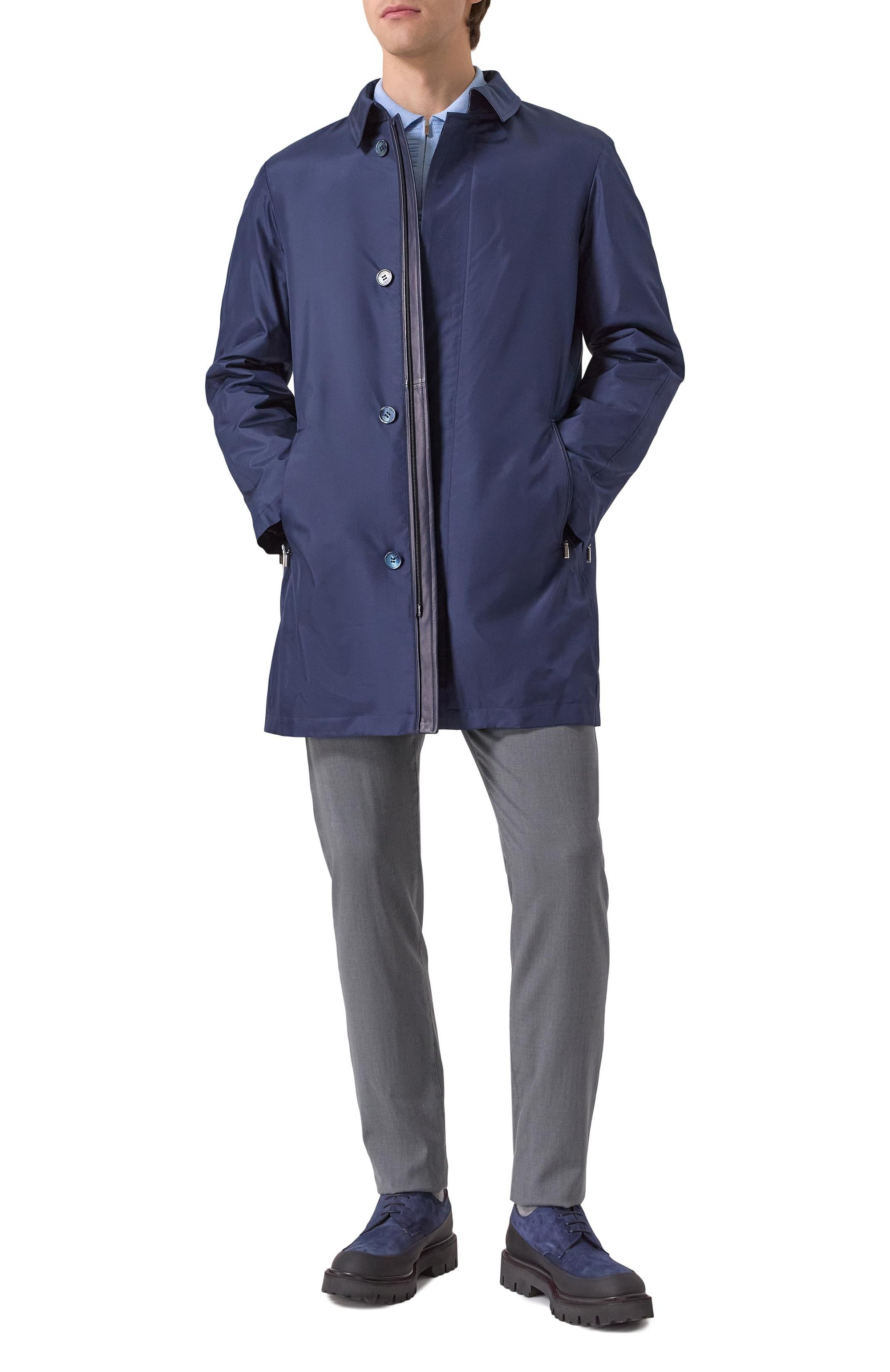 Плащ из шелка и шерсти ZILLI, арт. ATIMH1M0619VPIP00/66, фото 2