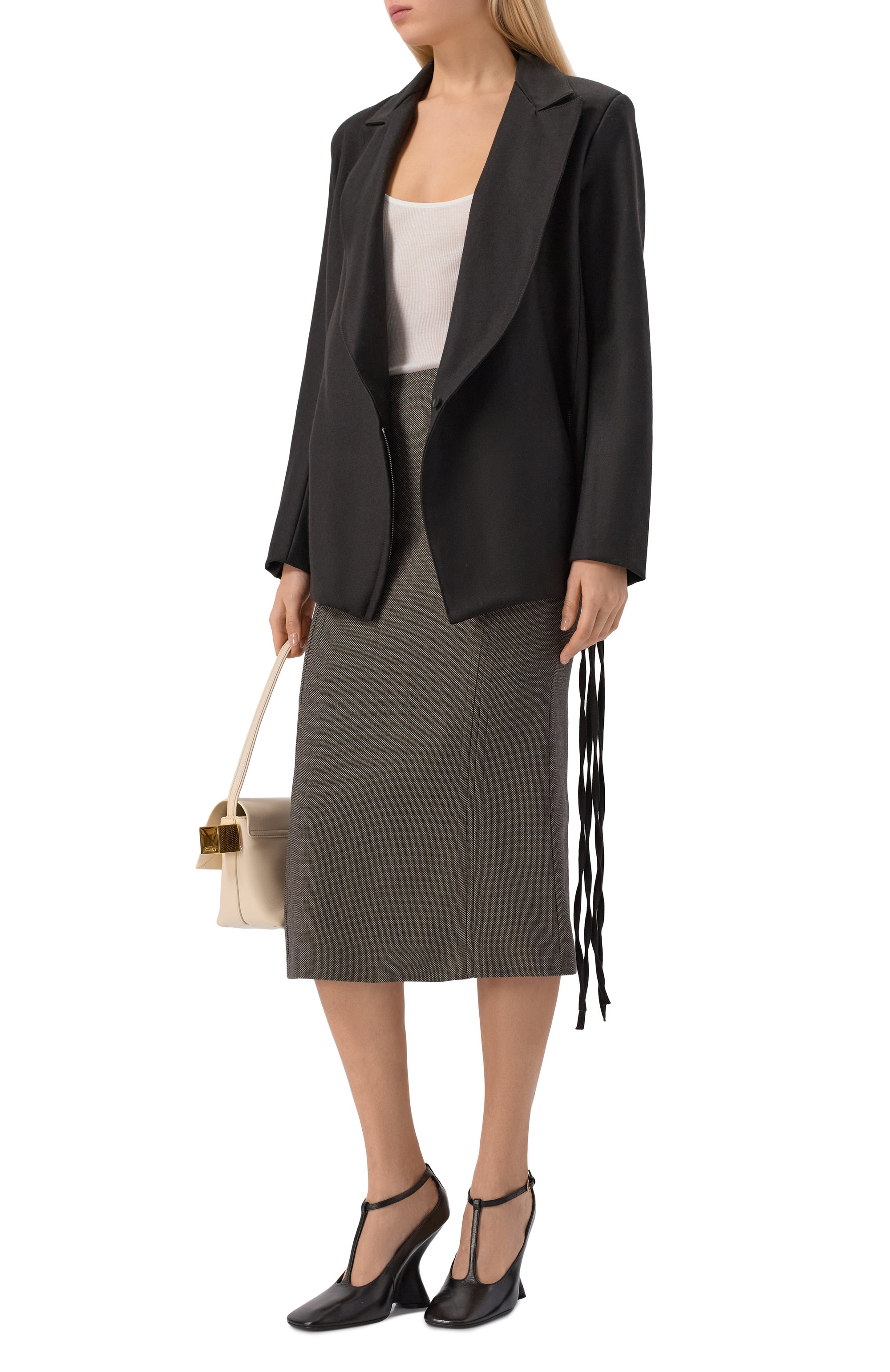 Шерстяная юбка MM6, арт. S62ME0017/M35636, фото 2