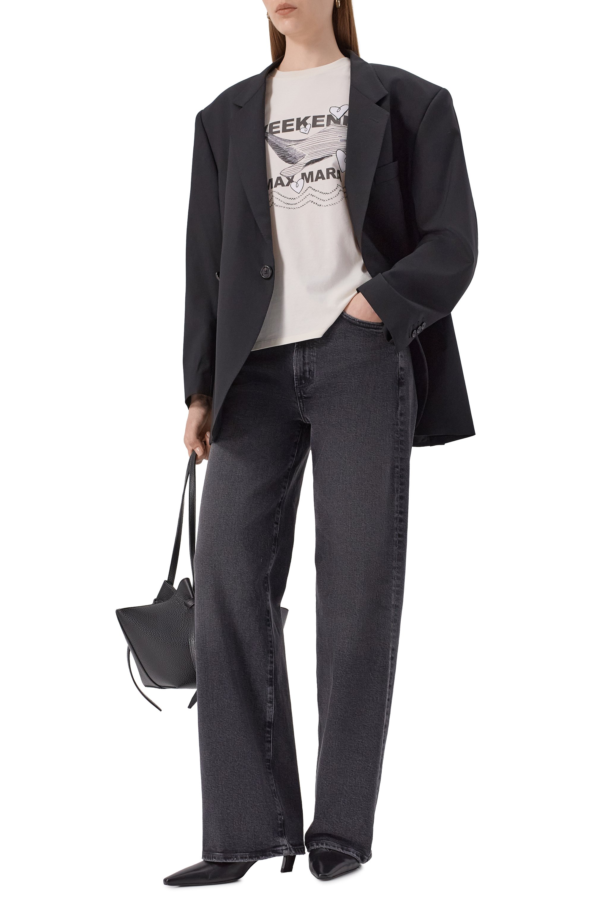 Хлопковая футболка WEEKEND MAX MARA кремового цвета по цене 13100 руб., арт. GUGLIA, фото 2 Хлопковая футболка WEEKEND MAX MARA, арт. GUGLIA, фото 2