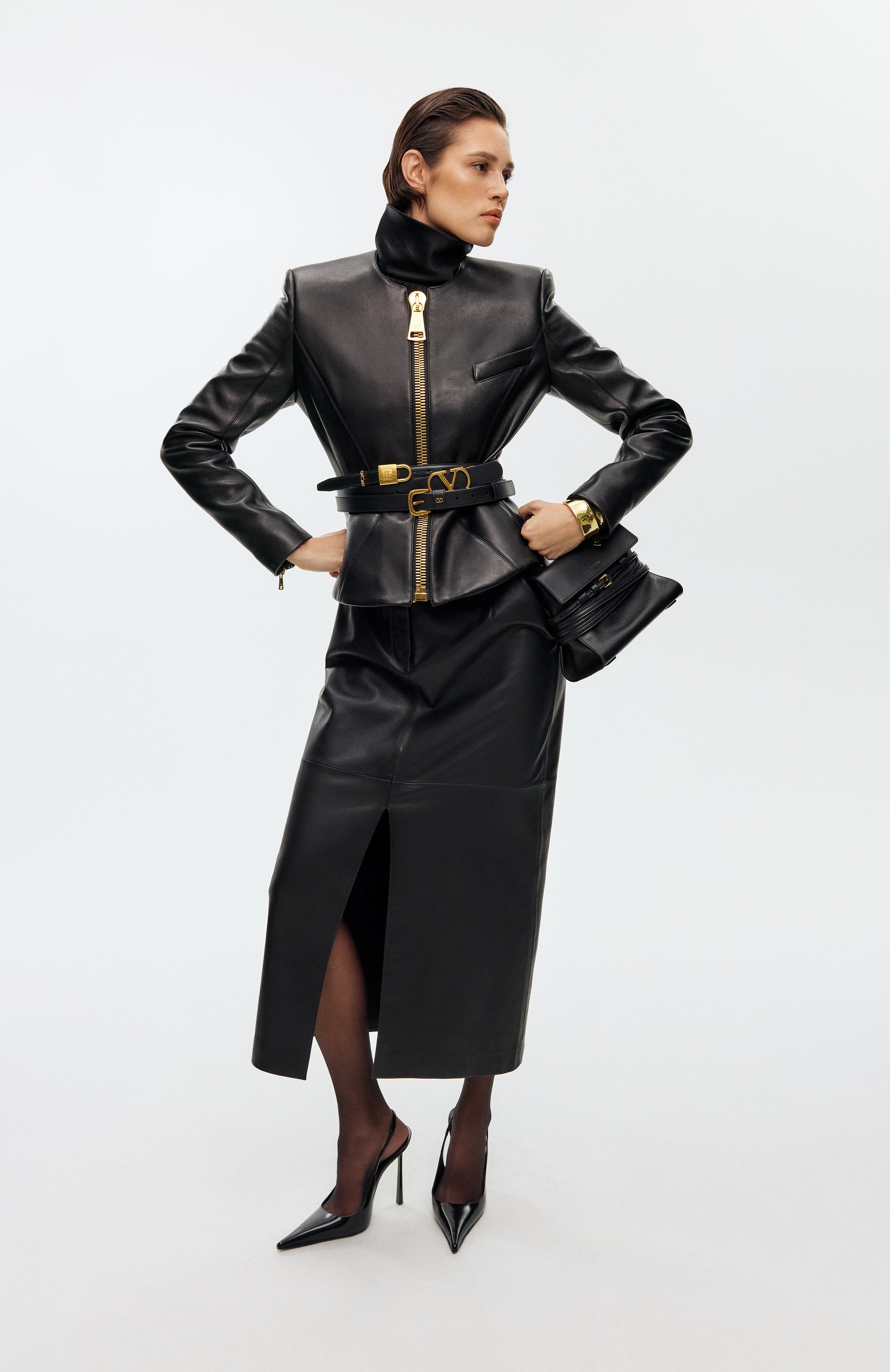 Кожаная куртка BALMAIN черного цвета по цене 499500 руб., арт. FF0SK691/LC62, фото 6 Кожаная куртка BALMAIN, арт. FF0SK691/LC62, фото 6