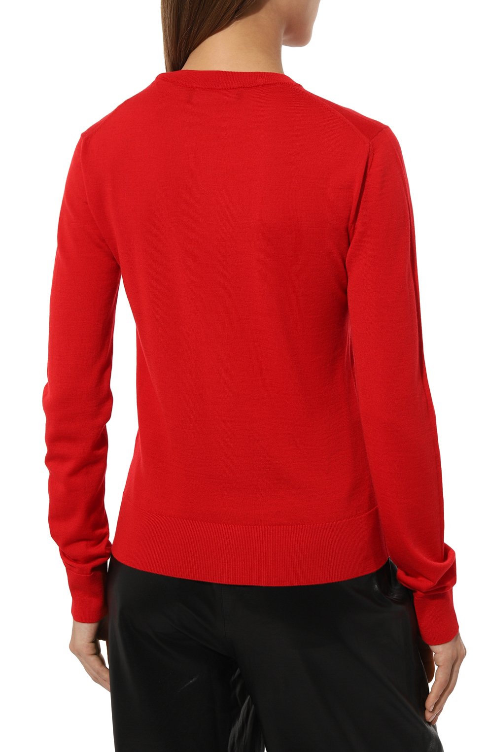 Шерстяной кардиган DOLCE & GABBANA красного цвета по цене 79150 руб., арт. FXV09T/JCVWD, фото 4 Шерстяной кардиган DOLCE & GABBANA, арт. FXV09T/JCVWD, фото 4