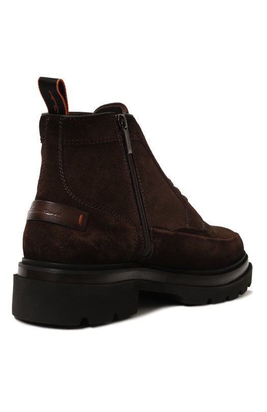 Замшевые ботинки Milano Santoni MGMG17927JK4AEEX Коричневый  MGMG17927JK4AEEX Фото 5