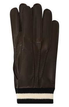 Мужские кожаные перчатки BALLY коричневого цвета, арт. MGL006/PE037 | Фото 1 (Материал: Натуральная кожа; Нос: Не проставлено; Материал сплава: Проставлено; Мужское Кросс-КТ: Кожа и замша)