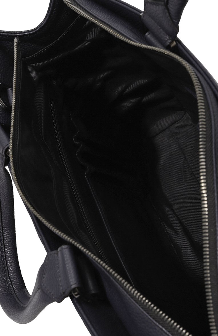 Мужская портфель come LANCEL темно-синего цвета, арт. A12874 | Фото 5 (Ремень/цепочка: На ремешке; Материал сплава: Проставлено; Драгоценные камни: Проставлено; Материал: Натуральная кожа; Размер: large; Сумки-технические: Портфели)
