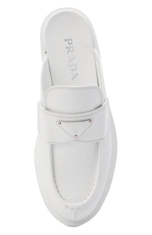 Кожаные сабо Prada 1D652M-055-F0009-040 Белый  1D652M-055-F0009-040 Фото 4