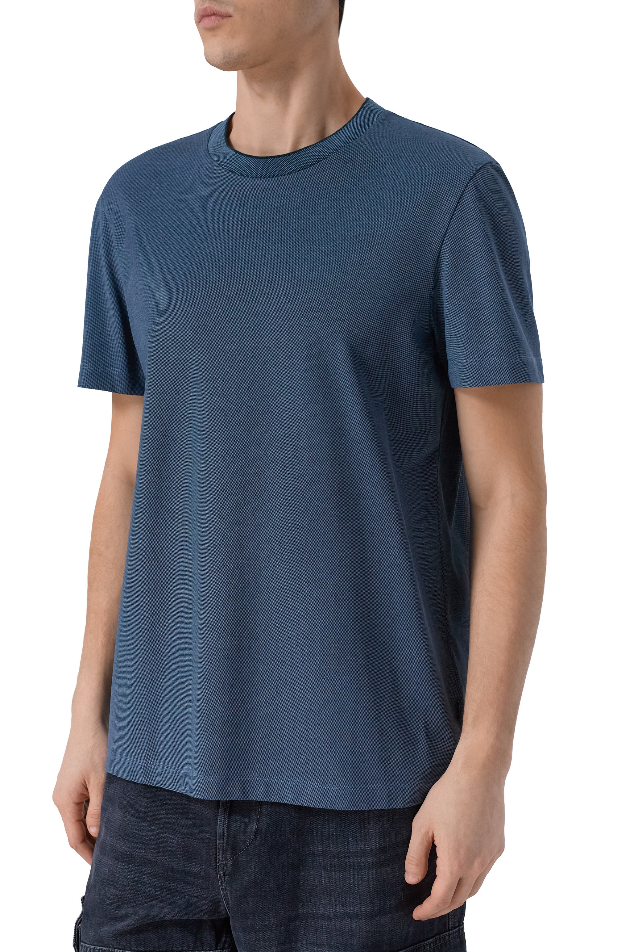 Футболка BOSS синего цвета по цене 18850 руб., арт. 50554109, фото 3 Футболка BOSS, арт. 50554109, фото 3