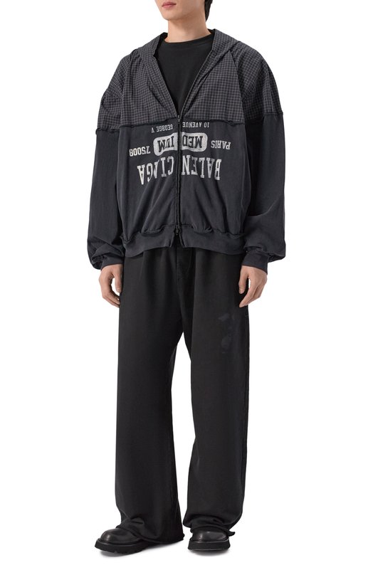 Хлопковая толстовка Balenciaga 850817/TTM10 Серый  850817/TTM10 Фото 2