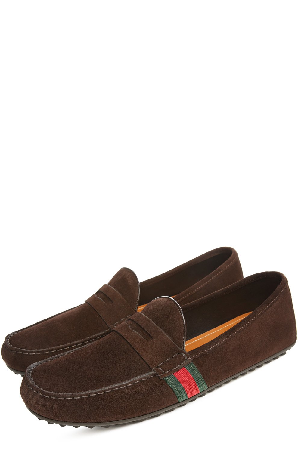 Мокасины GUCCI темно-коричневого цвета по цене 28900 руб., арт. 407411/CMAK0, фото 2 Мокасины GUCCI, арт. 407411/CMAK0, фото 2