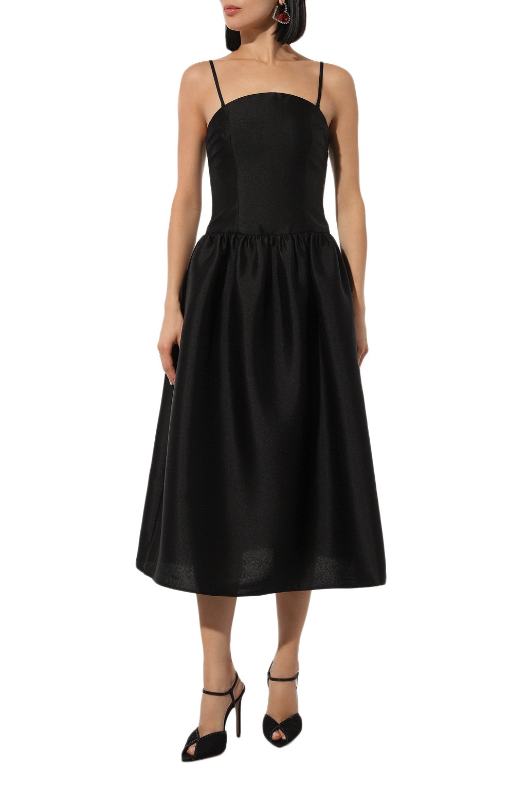 Платье SELF-PORTRAIT черного цвета по цене 64450 руб., арт. PF24-008M-B, фото 6 Платье SELF-PORTRAIT, арт. PF24-008M-B, фото 6