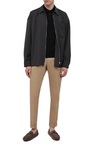 Замшевые мокасины PRADA серого цвета по цене 68000 руб., арт. 2DD159-103-F0170-U00I, фото 2 Замшевые мокасины PRADA, арт. 2DD159-103-F0170-U00I, фото 2