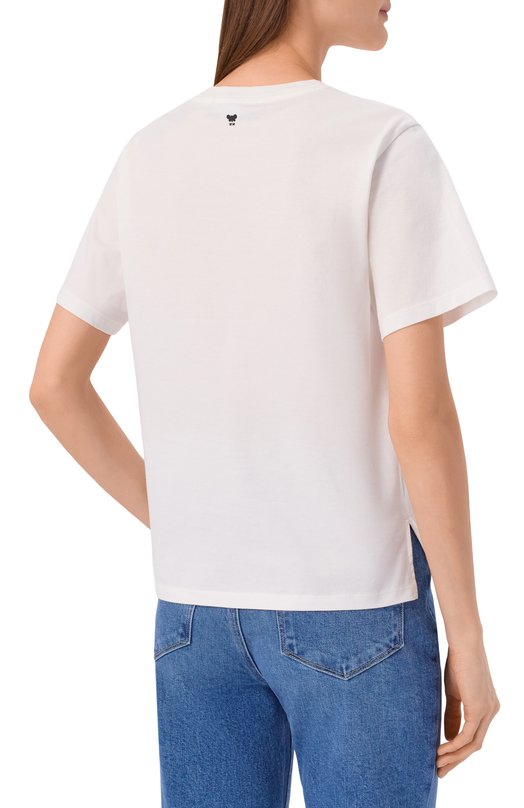 Хлопковая футболка Weekend Max Mara WKDAGILE Белый  WKDAGILE Фото 4