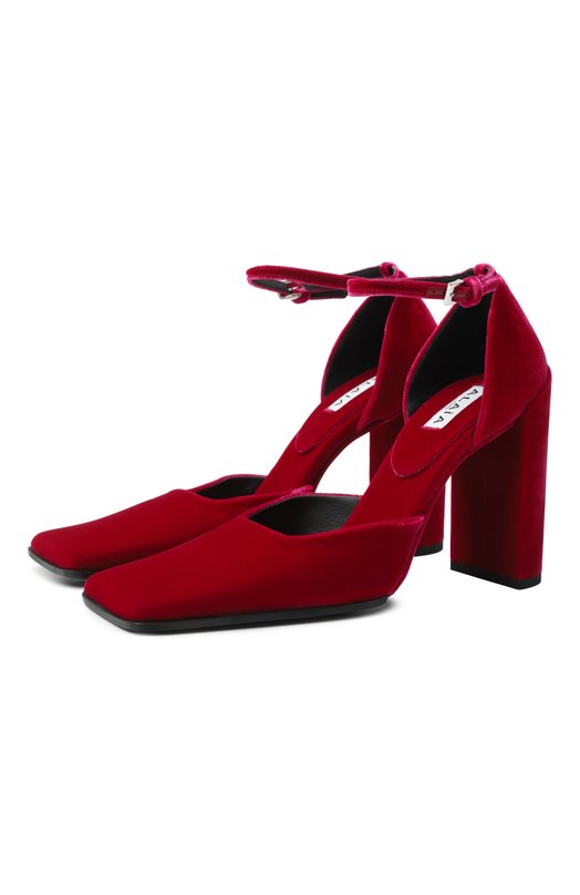 Бархатные туфли D'Orsay Alaia AA3E1008A014 Красный AA3E1008A014