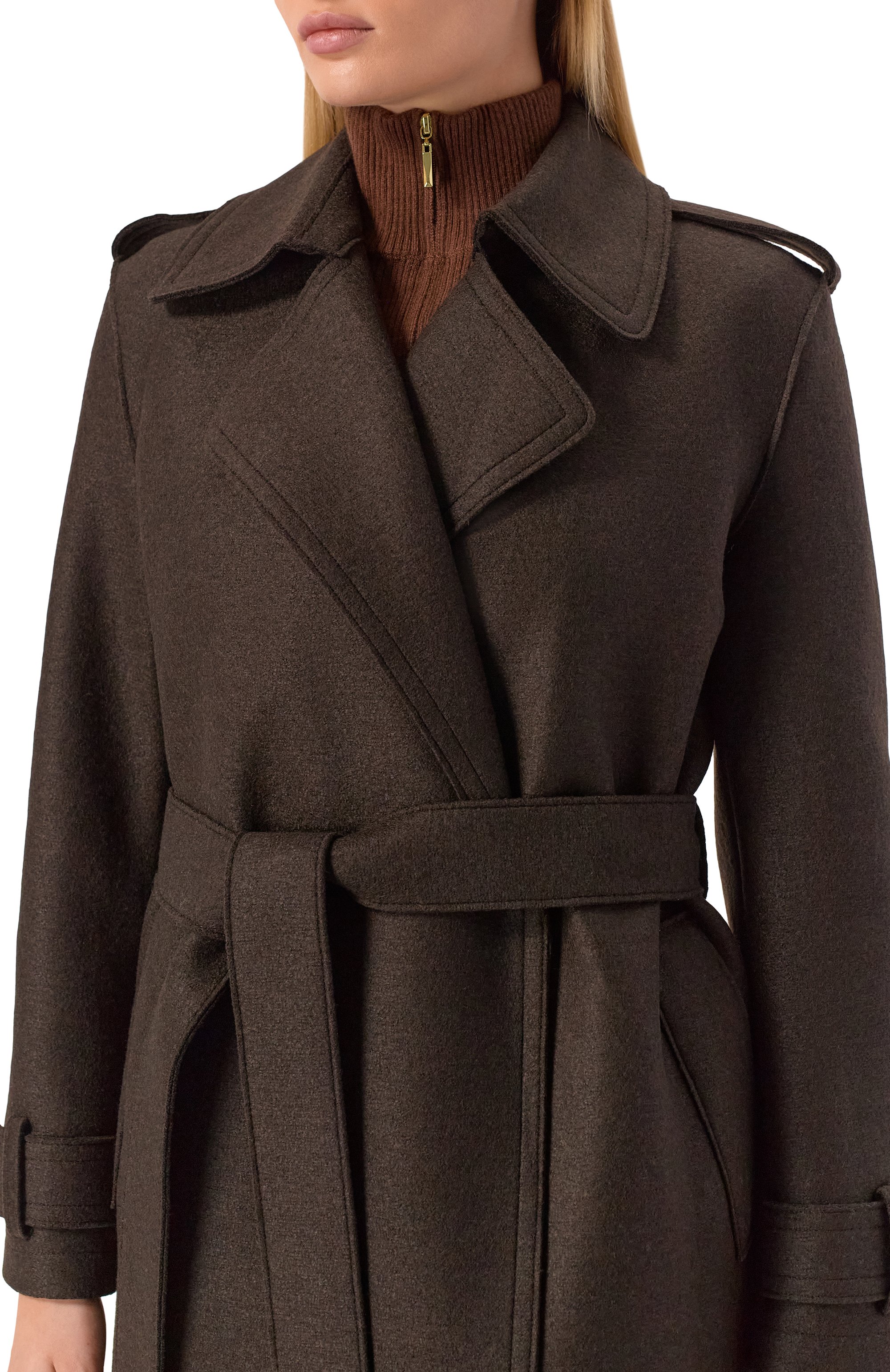 Шерстяное пальто HARRIS WHARF LONDON коричневого цвета по цене 128500 руб., арт. AA1343MLK-Y, фото 5 Шерстяное пальто HARRIS WHARF LONDON, арт. AA1343MLK-Y, фото 5