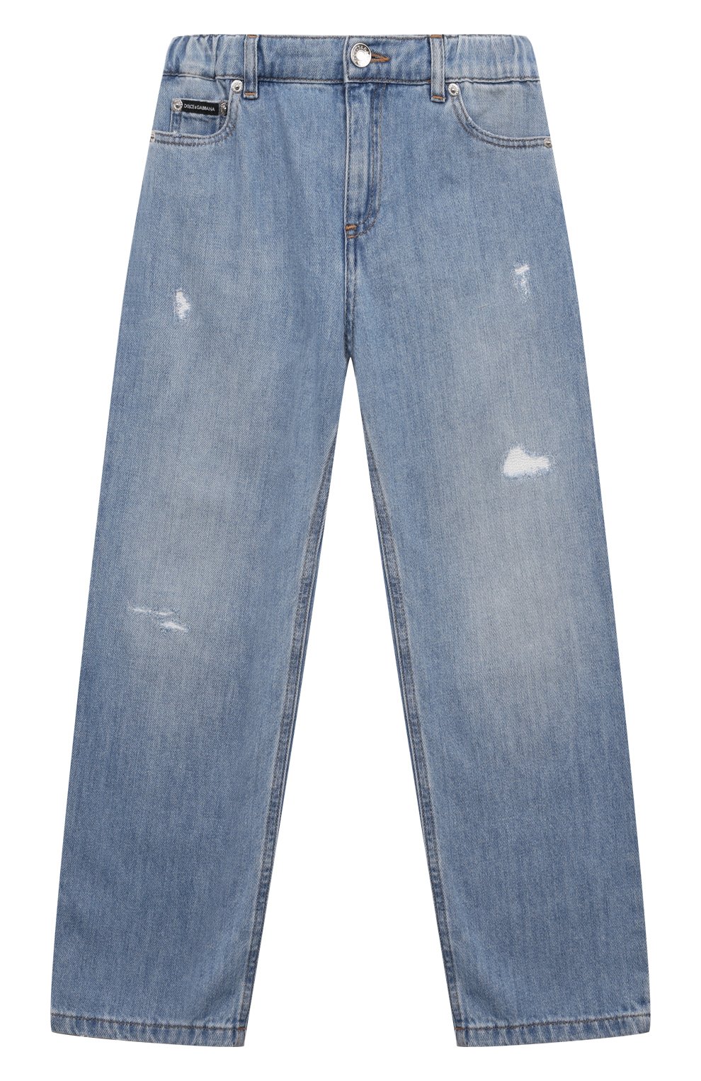 Джинсы DOLCE & GABBANA голубого цвета по цене 37100 руб., арт. L42F74/LDC48, фото 1 Джинсы DOLCE & GABBANA, арт. L42F74/LDC48, фото 1