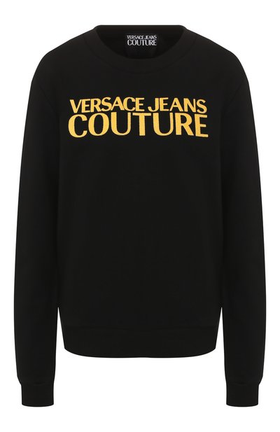 Женский хлопковый свитшот VERSACE JEANS COUTURE, арт. B6HUA798-UDP309 L0G0 CAVIAR/30211