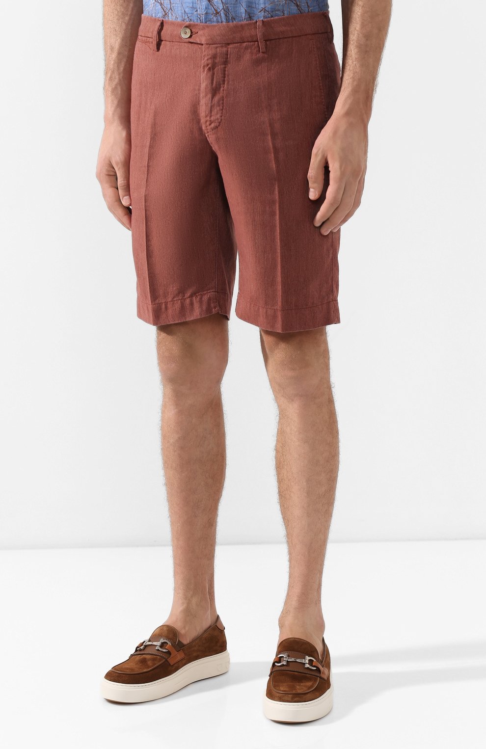 Шорты из хлопка и льна CORNELIANI, арт. 854ER2-0120170/00, фото 3