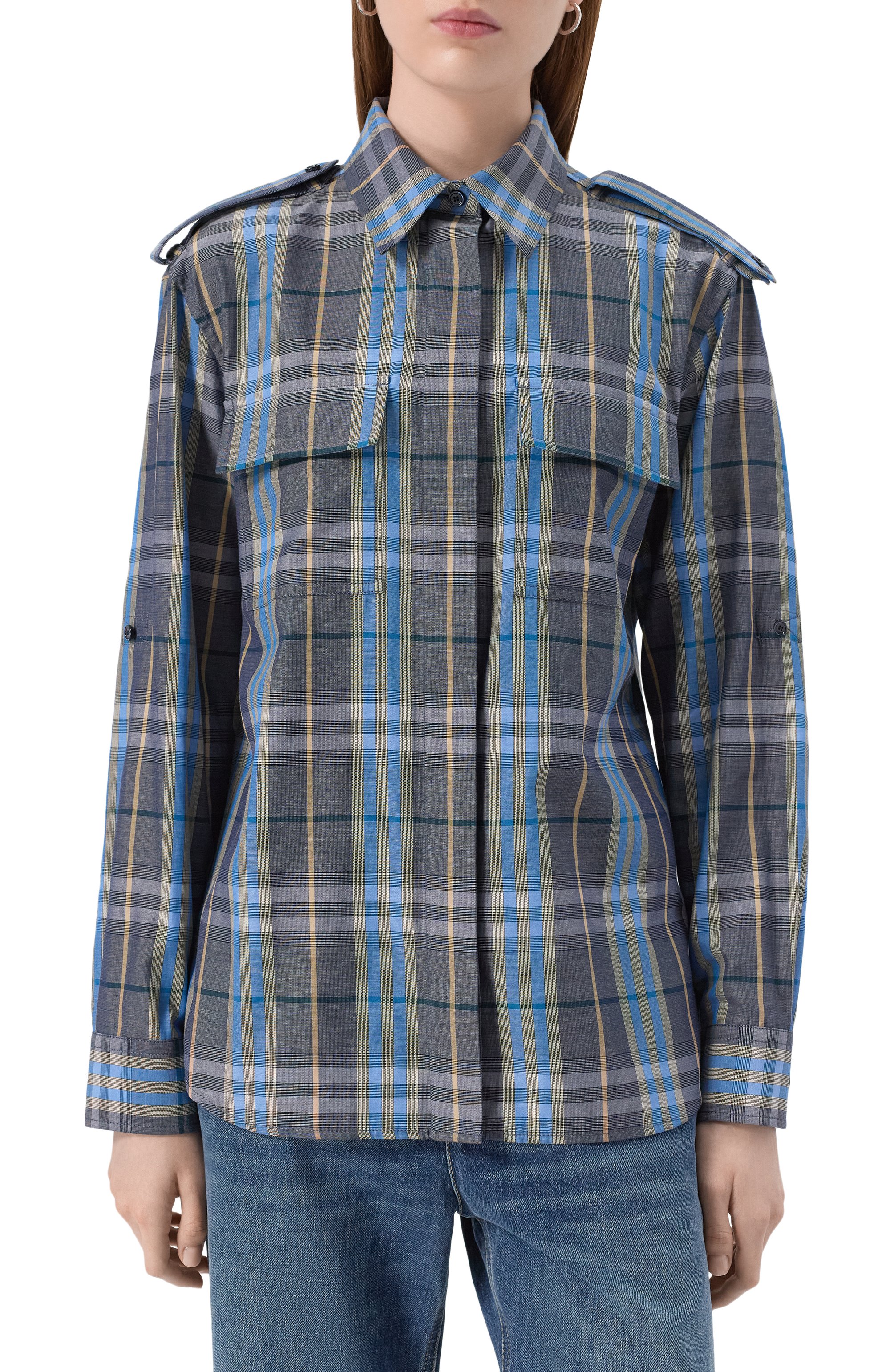 Хлопковая рубашка BURBERRY, арт. 8113002, фото 3