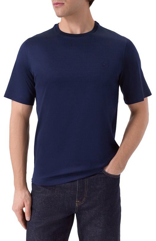 Хлопковая футболка Zilli TSR02AM0100VZLE00 Синий  TSR02AM0100VZLE00 Фото 3