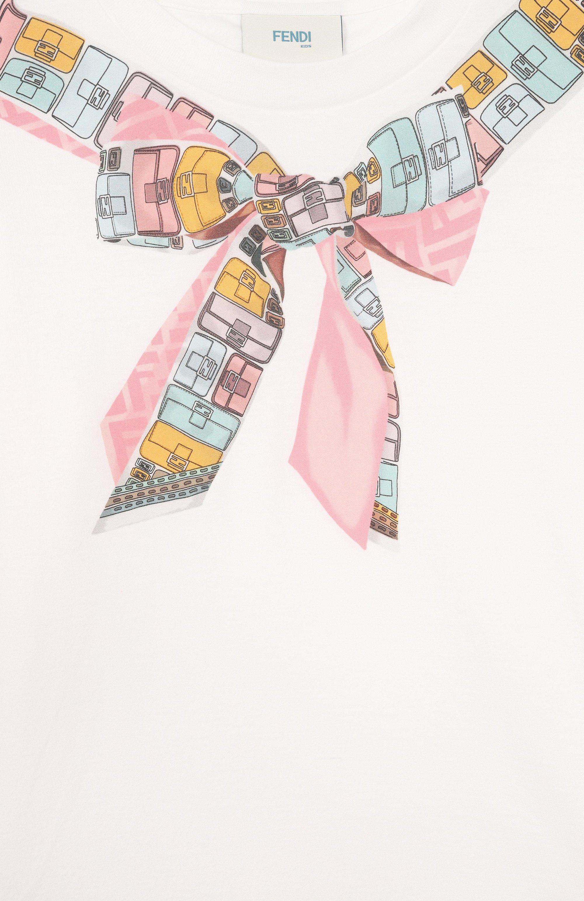 Хлопковая футболка FENDI, арт. JFI391/7AJ/8A-12+, фото 3