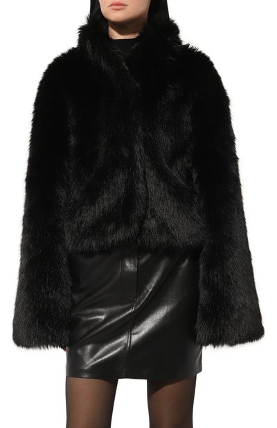 Шуба из экомеха FLASHIN черного цвета по цене 67510 руб., арт. FF25CFS, фото 3 Шуба из экомеха FLASHIN, арт. FF25CFS, фото 3
