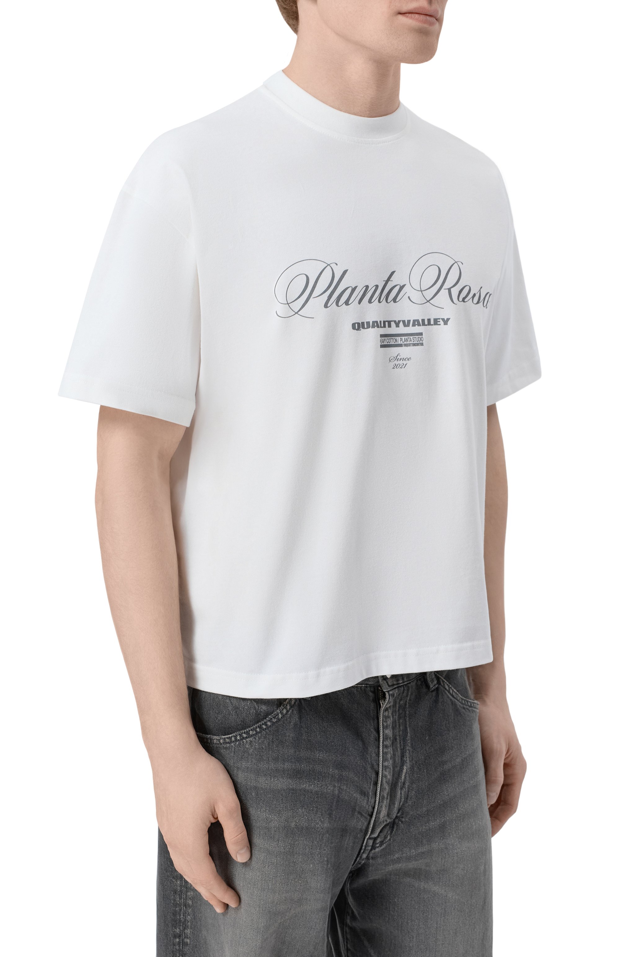 Хлопковая футболка PLANTA ROSA, арт. PR/T02/QUALITY-BOLD/220VELVET, фото 4