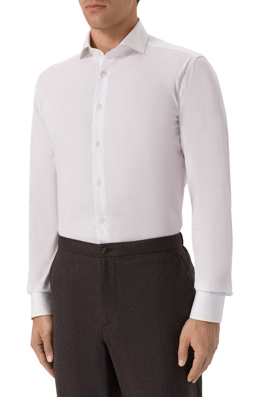 Хлопковая сорочка Corneliani 26P002-2611474 Белый  26P002-2611474 Фото 3