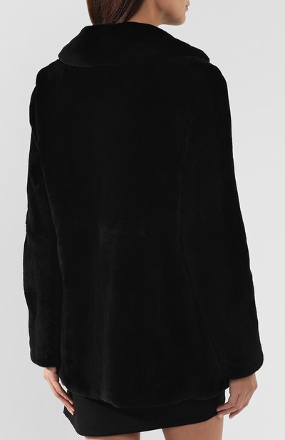 Шуба из меха норки SAINT LAURENT черного цвета по цене 1965000 руб., арт. 563661/Y7UR2, фото 4 Шуба из меха норки SAINT LAURENT, арт. 563661/Y7UR2, фото 4
