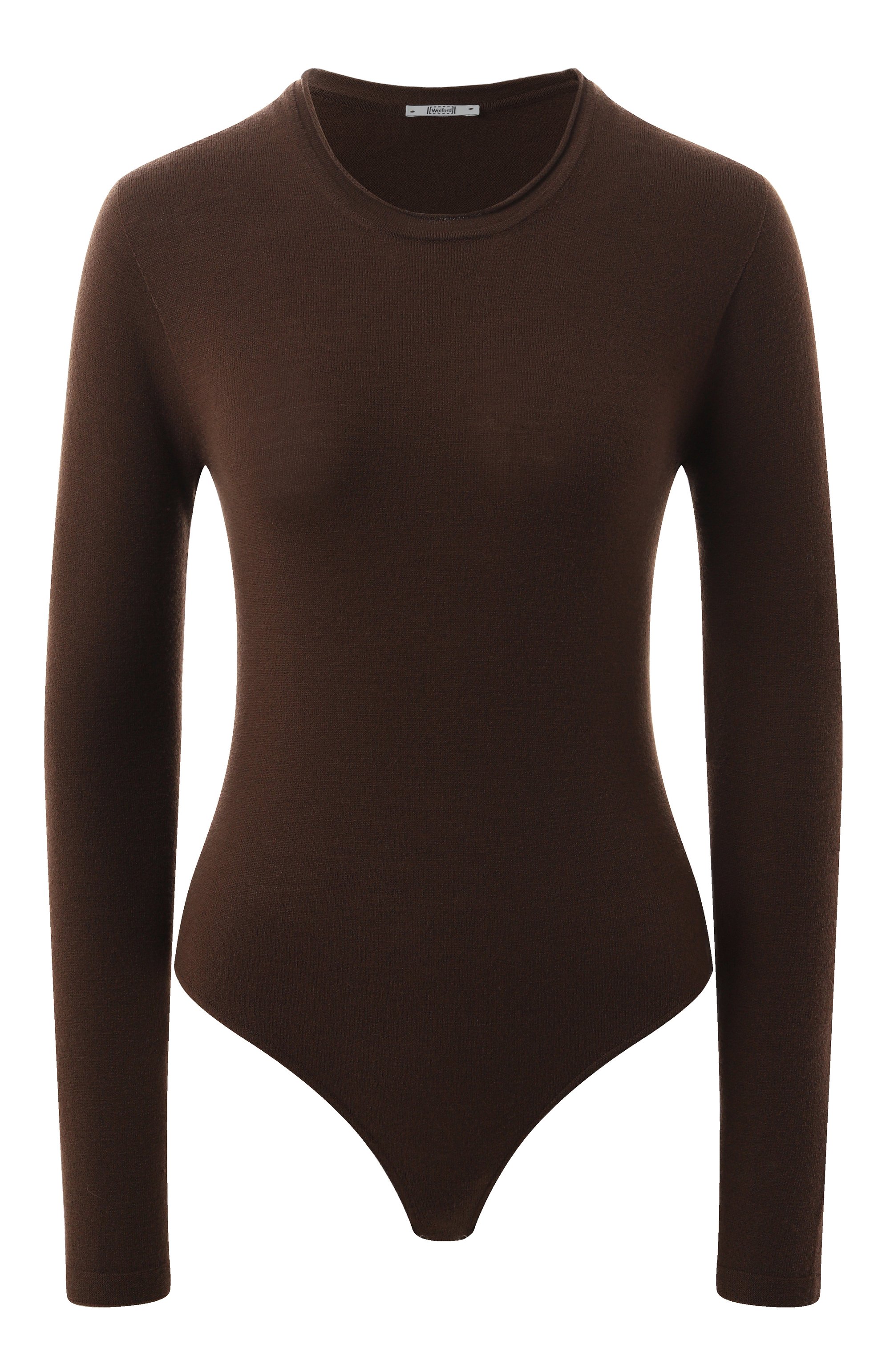Шерстяное боди WOLFORD коричневого цвета по цене 64900 руб., арт. 79305, фото 1 Шерстяное боди WOLFORD, арт. 79305, фото 1