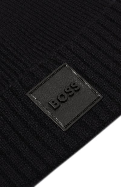 Шерстяная шапка BOSS темно-синего цвета по цене 9950 руб., арт. 50522426, фото 3 Шерстяная шапка BOSS, арт. 50522426, фото 3