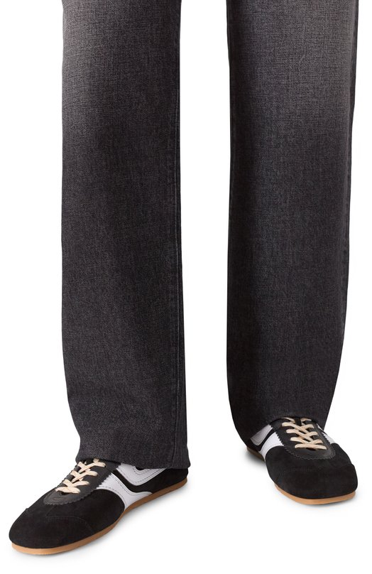 Замшевые кеды Dries Van Noten 021726/0126 Чёрно-белый  021726/0126 Фото 3