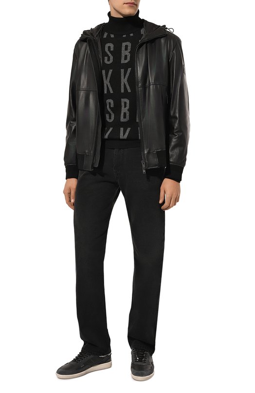 Кожаные кеды Hidnander Чёрный, фото 2