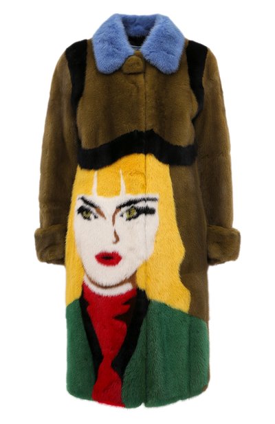 Женская шуба из норки PRADA, арт. 166392-1HFV-F0092