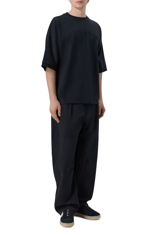 Замшевые кеды Palm Tennis Palm Angels PMIA111S26LEA001 Чёрный  PMIA111S26LEA001 Фото 2