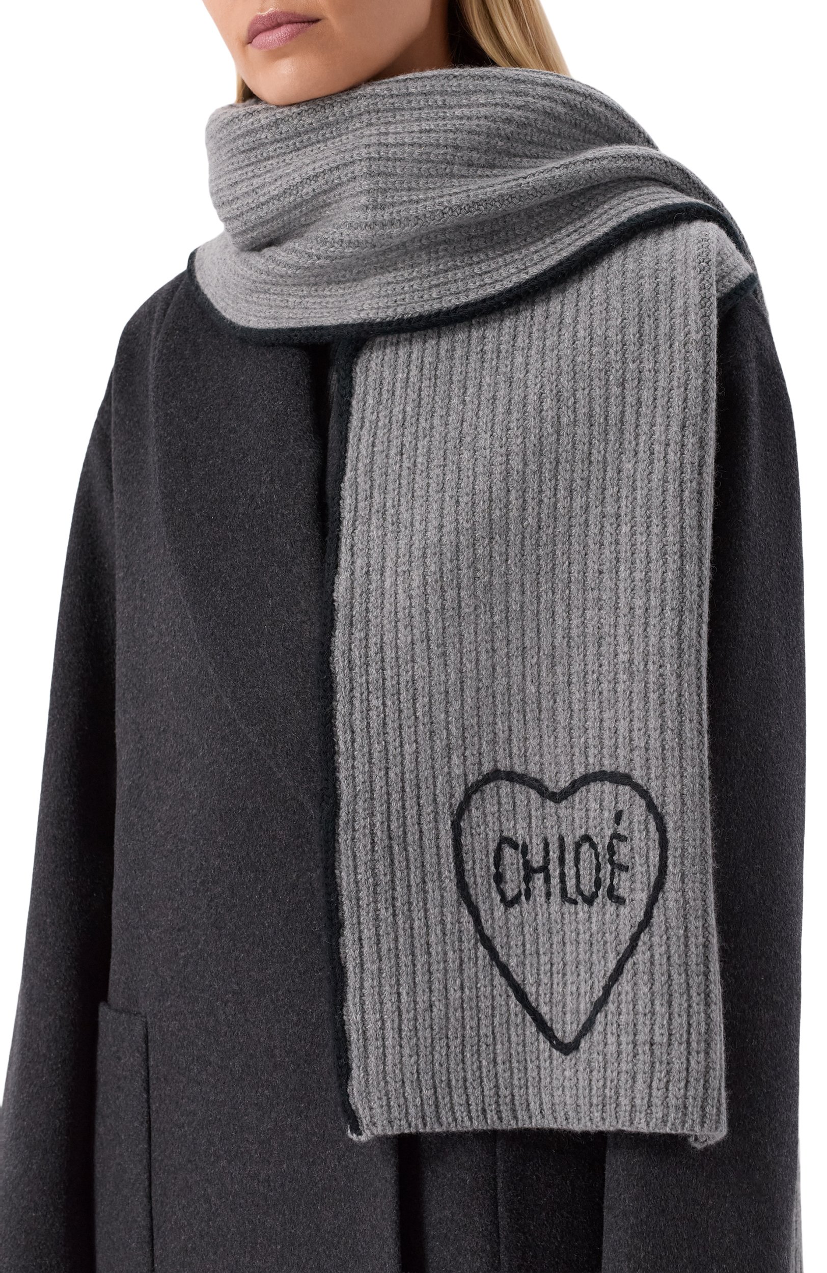 Шарф из шерсти и кашемира CHLOÉ, арт. CH26SKS05WCS, фото 2