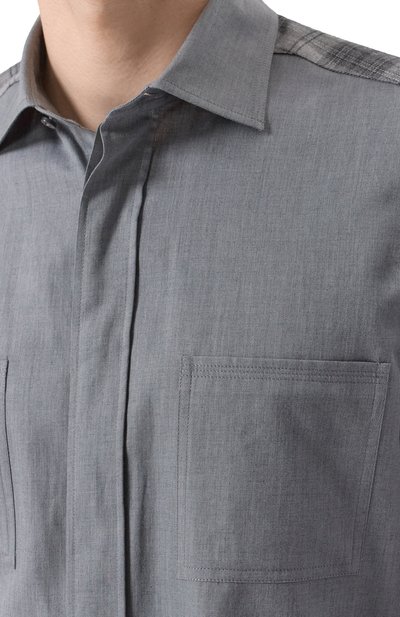 Рубашка из хлопка и кашемира ZILLI, арт. SP0E01M013394001A, фото 5