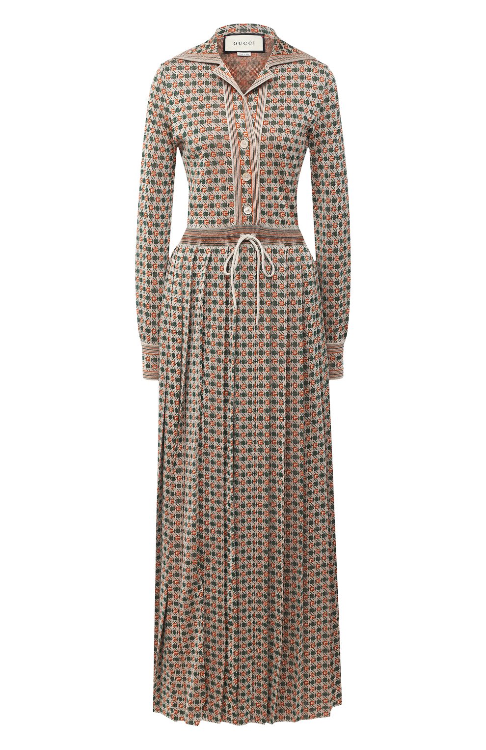 Платье из вискозы GUCCI разноцветного цвета по цене 237000 руб., арт. 622079/XKBBY, фото 1 Платье из вискозы GUCCI, арт. 622079/XKBBY, фото 1