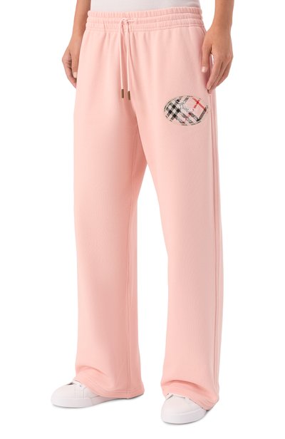 Хлопковые брюки BURBERRY розового цвета по цене 98550 руб., арт. 8128063, фото 3 Хлопковые брюки BURBERRY, арт. 8128063, фото 3