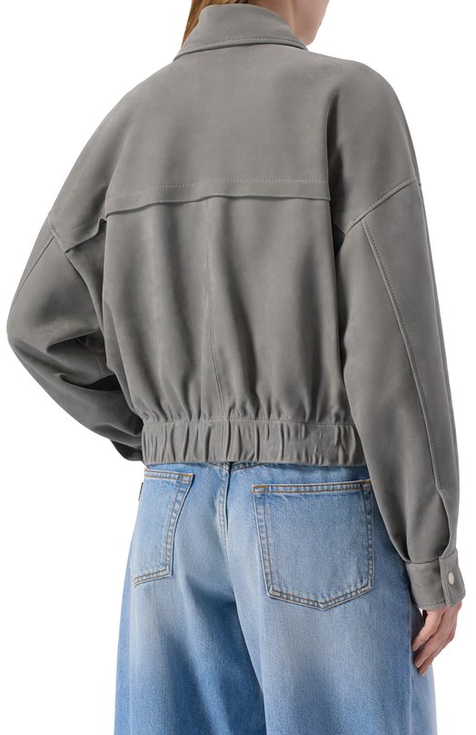 Замшевый бомбер Maslov MZK07 Серый  MZK07 Фото 4