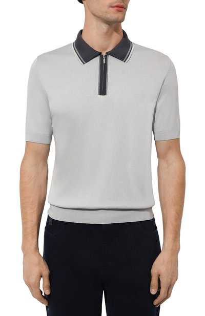 Поло из хлопка и шелка ZILLI, арт. KZP002M0142VUC000M, фото 3