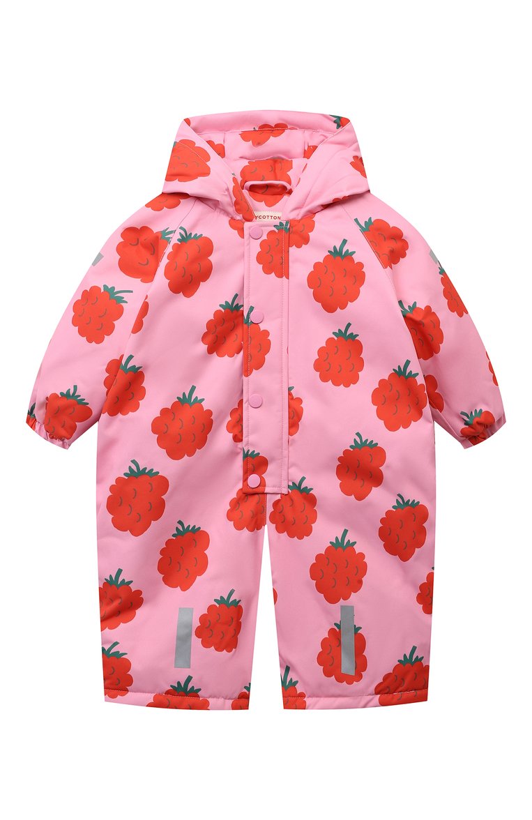 Детского утепленный комбинезон TINYCOTTONS розового цвета, арт. AW23-273 | Фото 1 (Материал сплава: Проставлено; Материал подклада: Синтетический материал; Нос: Не проставлено; Материал внешний: Синтетический материал; Кросс-КТ НВ: Утепленные)