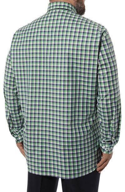 Хлопковая рубашка PAUL&SHARK зеленого цвета по цене 25800 руб., арт. 23413178, фото 4 Хлопковая рубашка PAUL&SHARK, арт. 23413178, фото 4