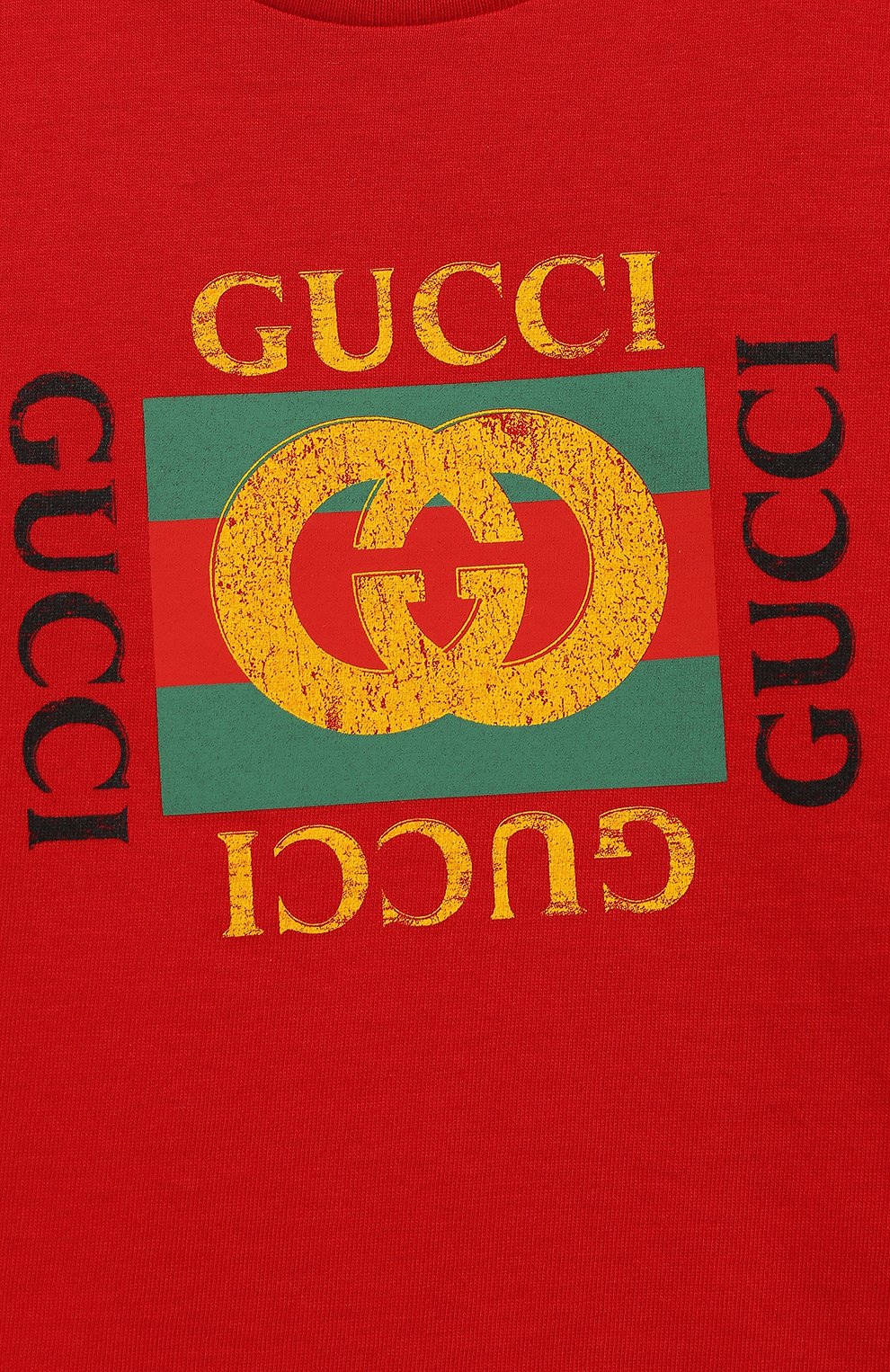 Хлопковая футболка с логотипом бренда GUCCI, арт. 497845/X3L91, фото 3