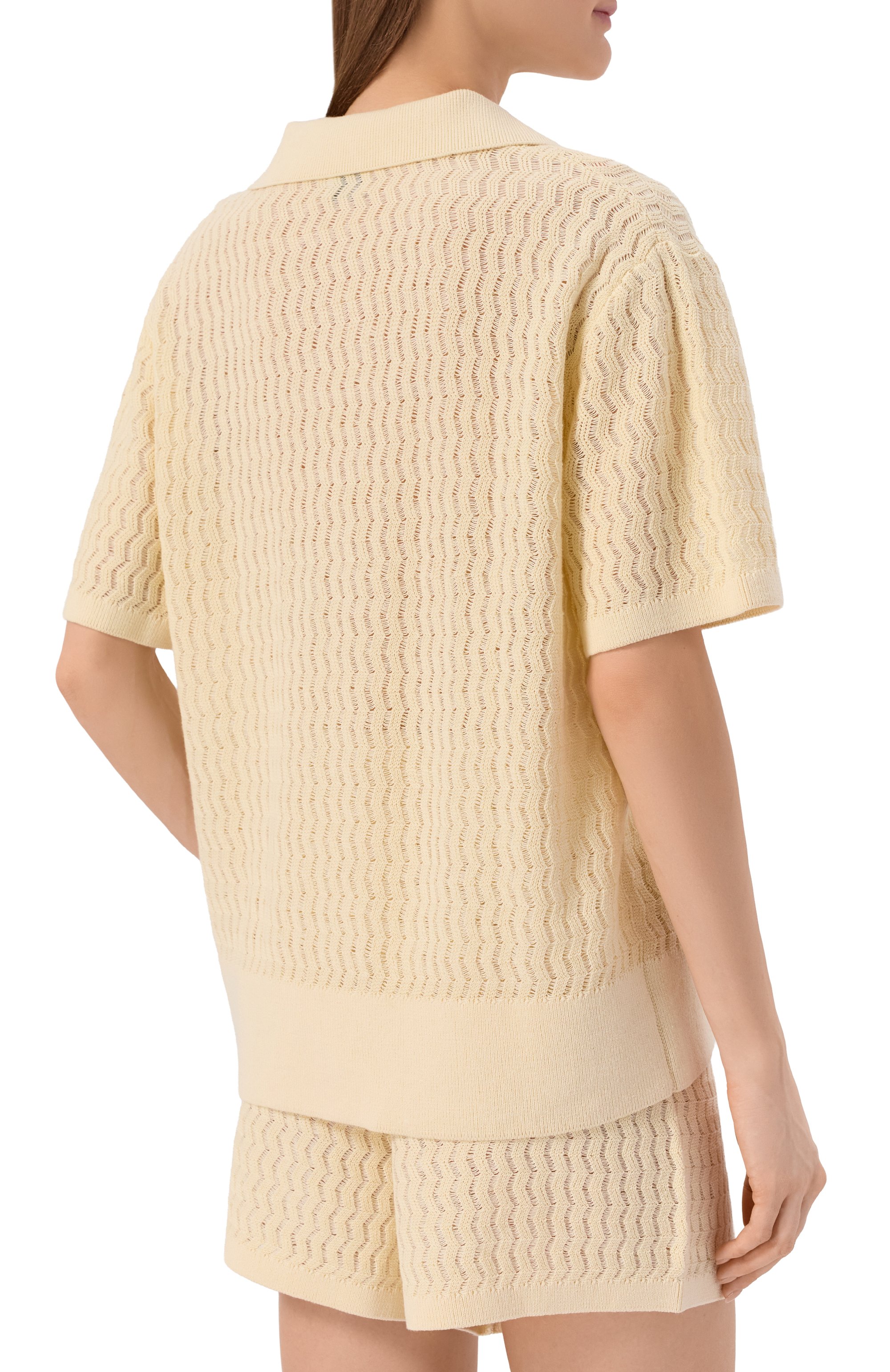 Поло из хлопка и льна YUZEFI, арт. AURI-EYELASH P0L0/KNIT, фото 4