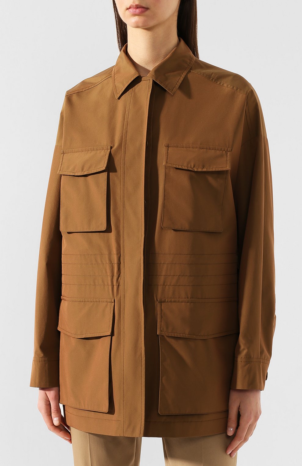 Хлопковая куртка LORO PIANA хаки цвета по цене 238000 руб., арт. FAL0828, фото 3 Хлопковая куртка LORO PIANA, арт. FAL0828, фото 3