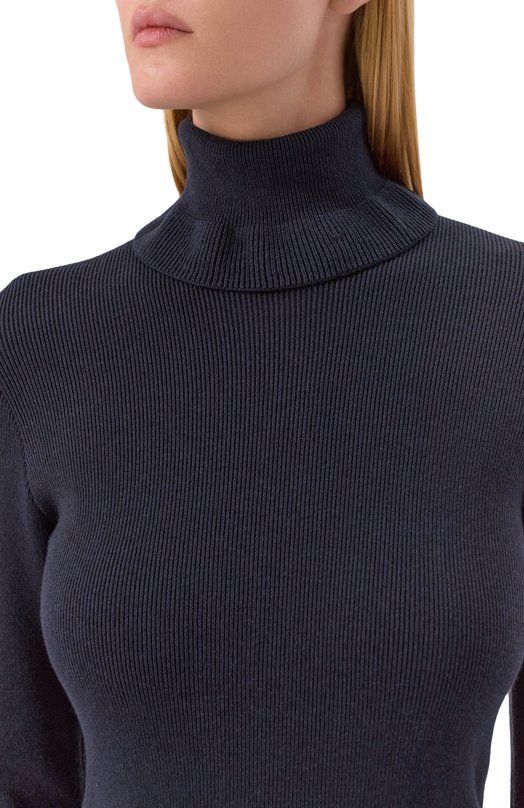 Водолазка из хлопка и шерсти Chloé CH25AMP14520 Синий  CH25AMP14520 Фото 5