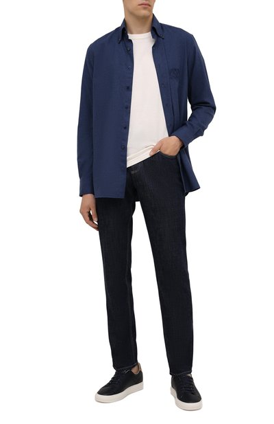 Хлопковая рубашка ZILLI, арт. MFW-45007-301082/U301082/180, фото 2