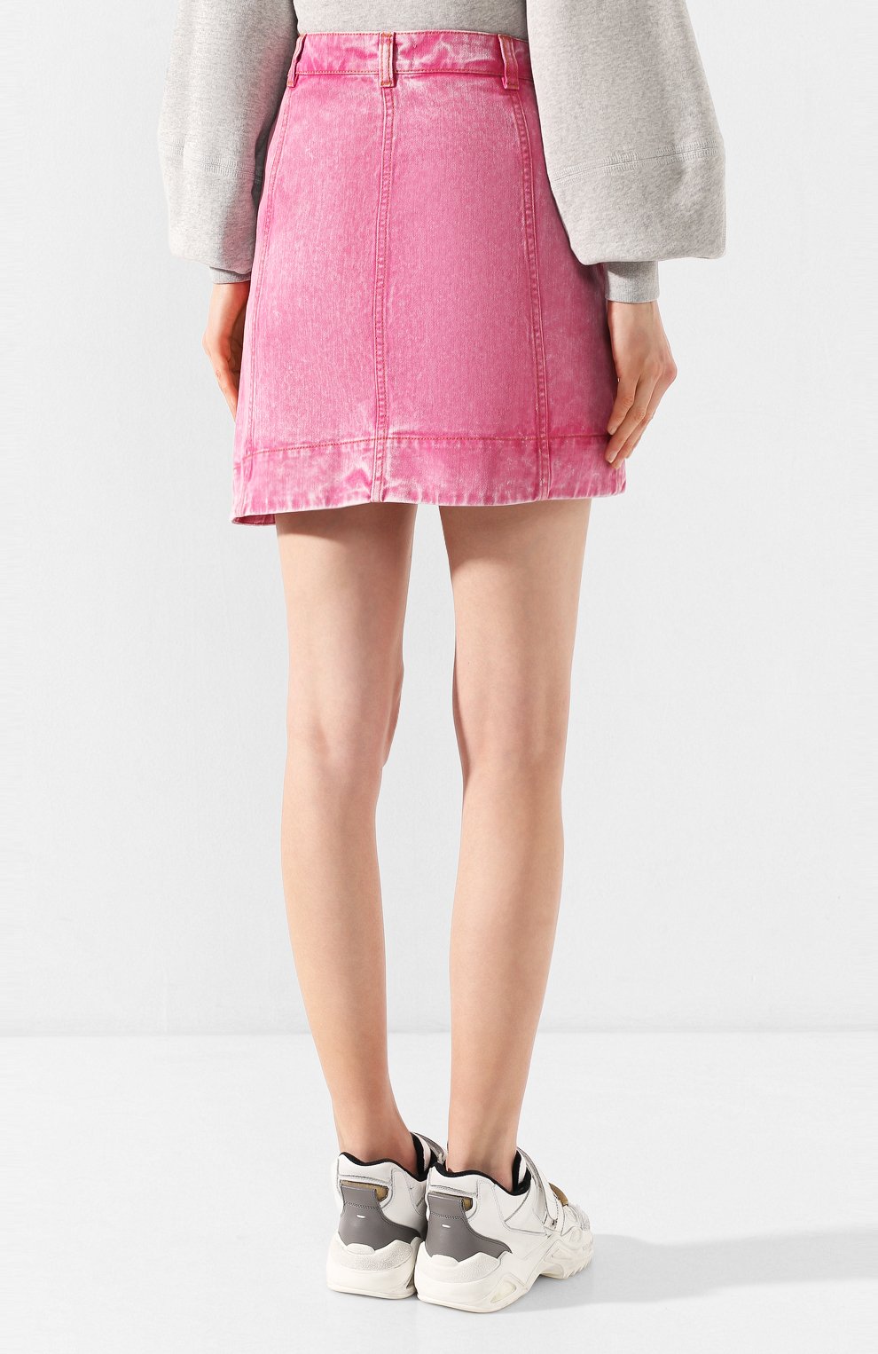 Джинсовая юбка GANNI розового цвета по цене 20950 руб., арт. F4180, фото 4 Джинсовая юбка GANNI, арт. F4180, фото 4