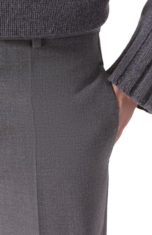 Шерстяные брюки Jil Sander J21KA0280/J41557 Серый  J21KA0280/J41557 Фото 5